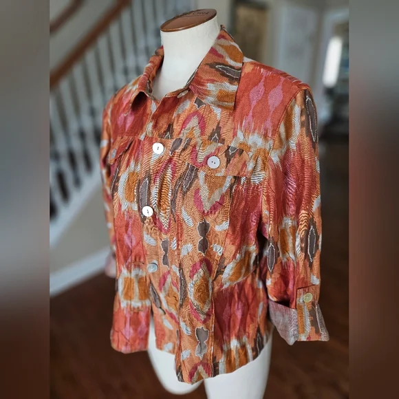 Ruby Rd. Boho Jacket Size 14P - Picture 2 of 4